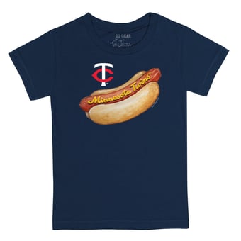 Infant Tiny Turnip Navy Minnesota Twins Hot Dog T-Shirt