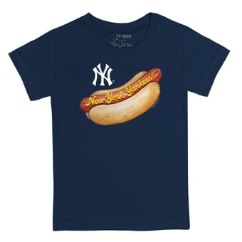 Toddler Tiny Turnip Navy New York Yankees Hot Dog T-Shirt
