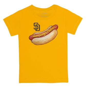 Youth Tiny Turnip Gold San Diego Padres Hot Dog T-Shirt