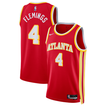 Unisex Nike Kingston Flemings Red Atlanta Hawks Swingman Jersey - Icon Edition