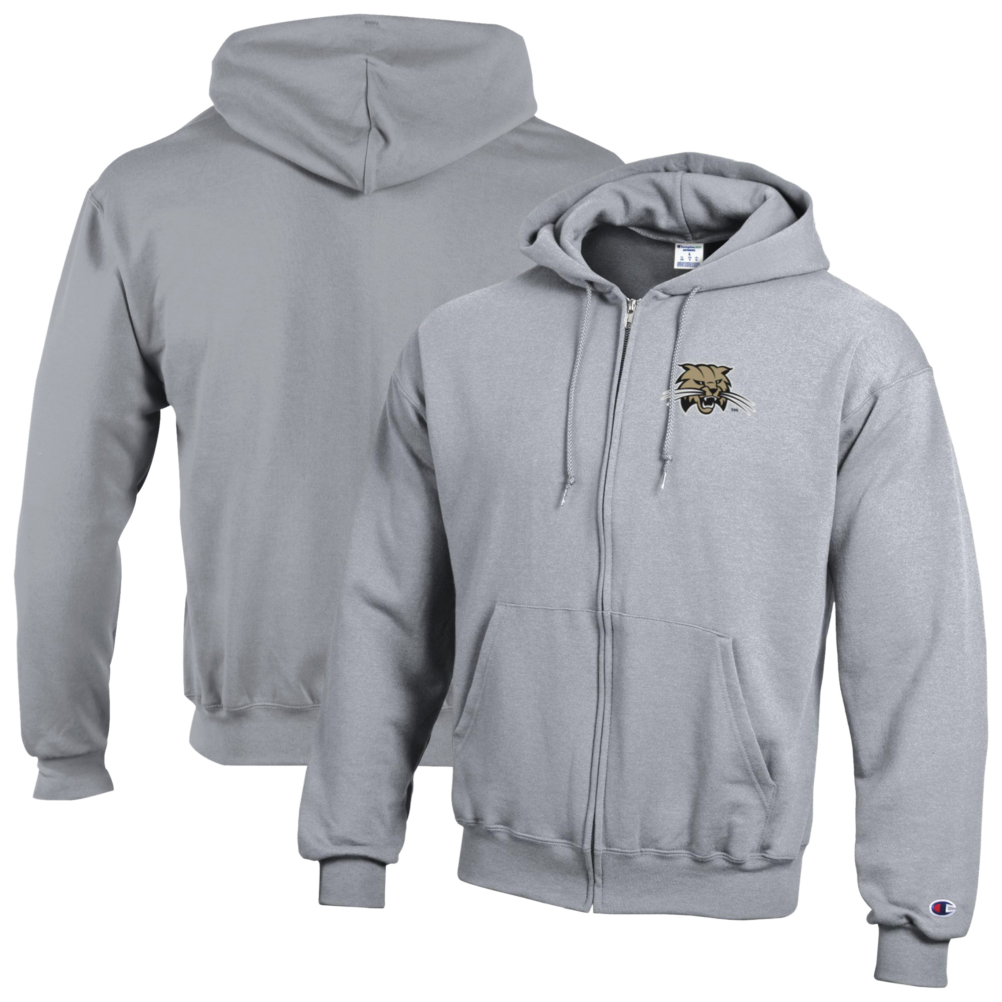 Men’s Champion Gray Ohio Bobcats Eco Powerblend Full-Zip Hoodie Men’s Champion Gray Ohio Bobcats Eco Powerblend Full-Zip Hoodie