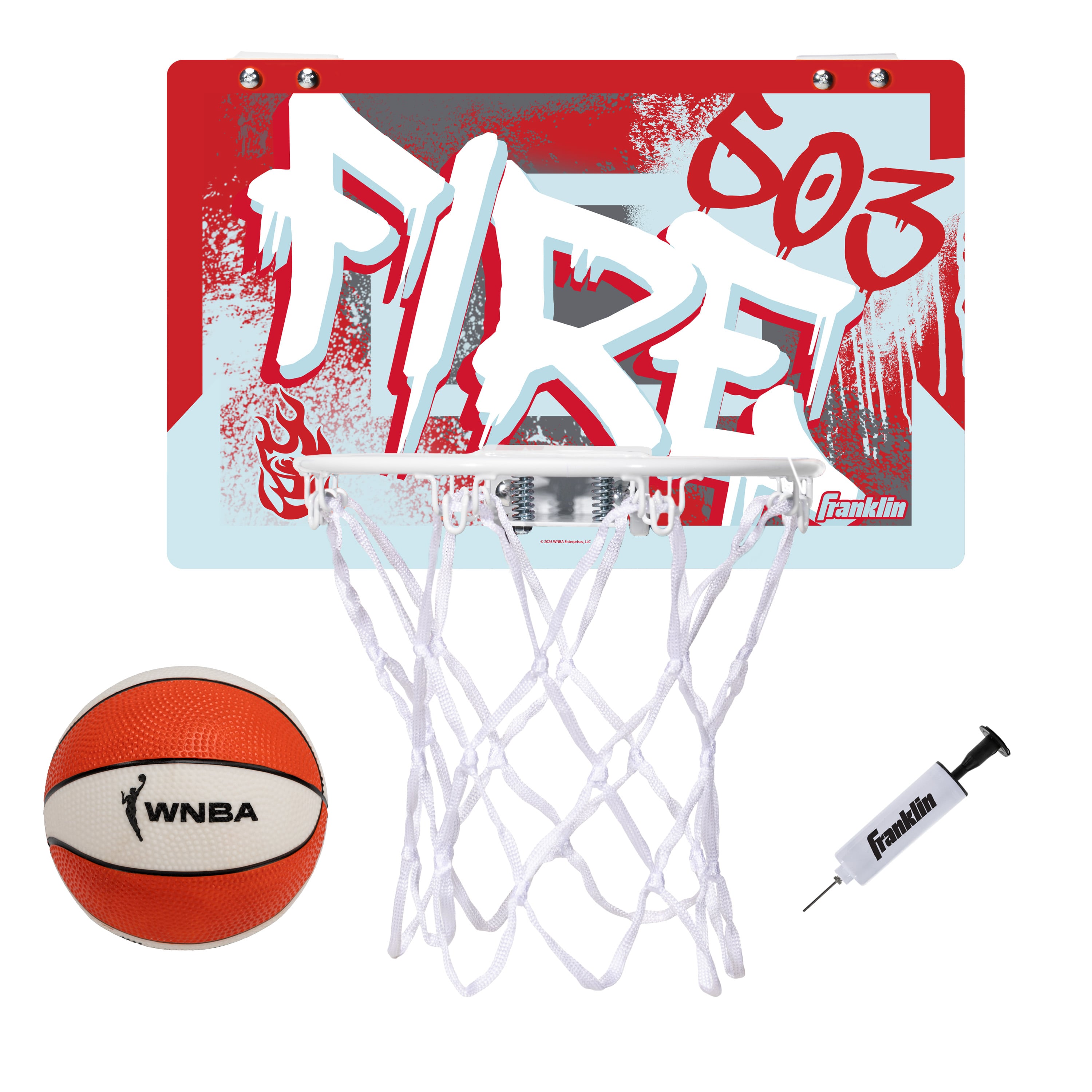 Franklin Sports Portland Fire Over-the-Door Basketball Hoop Set