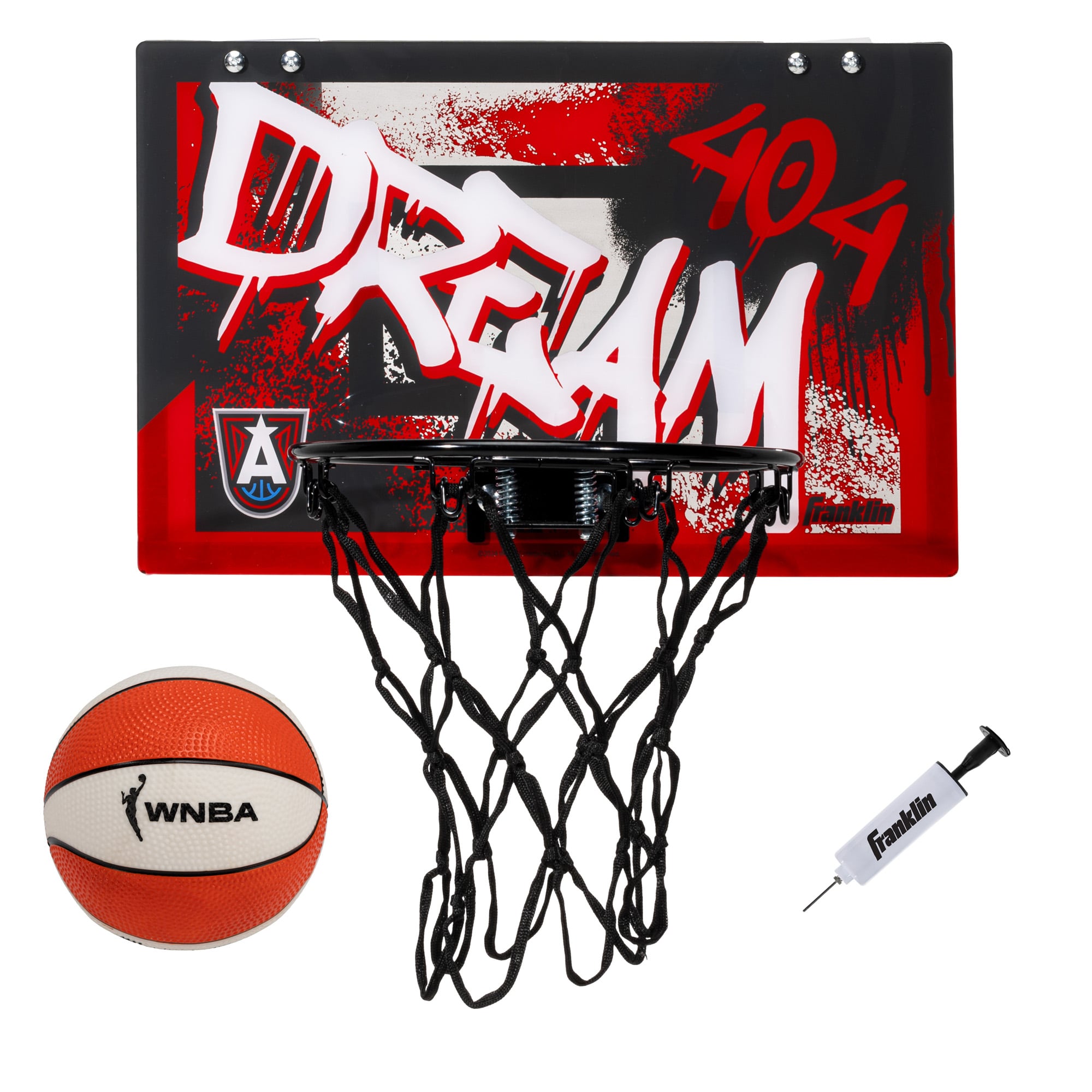 Franklin Sports Atlanta Dream Over-the-Door Basketball Hoop Set