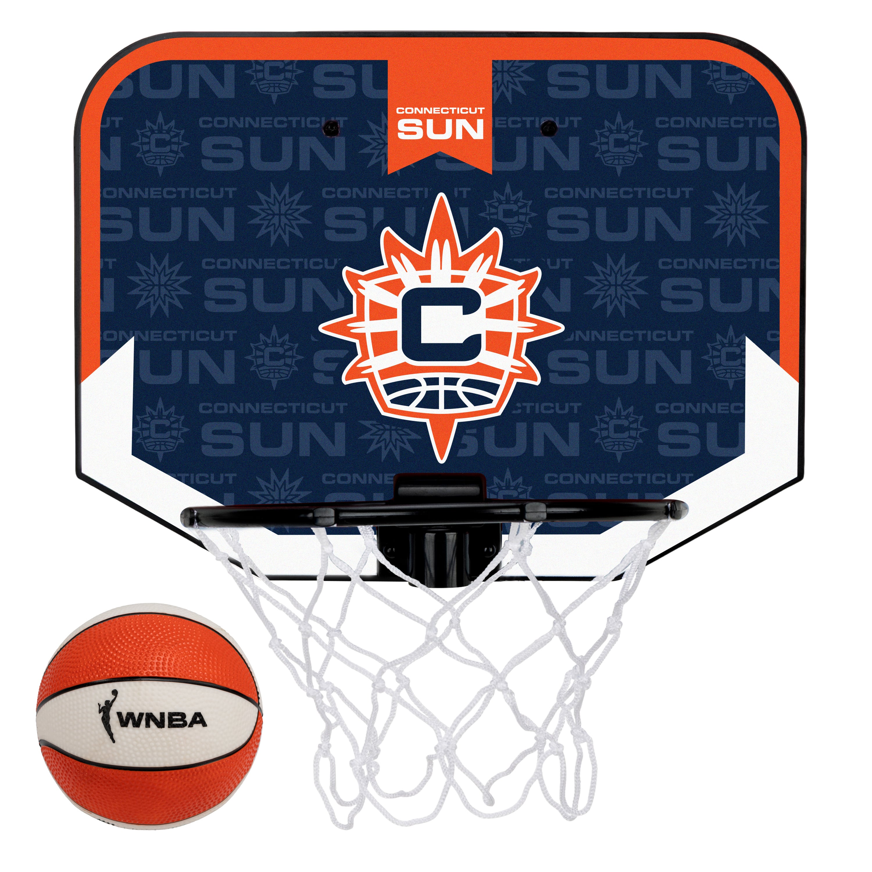 Franklin Sports Connecticut Sun Mini Over-the-Door Basketball Hoop Set
