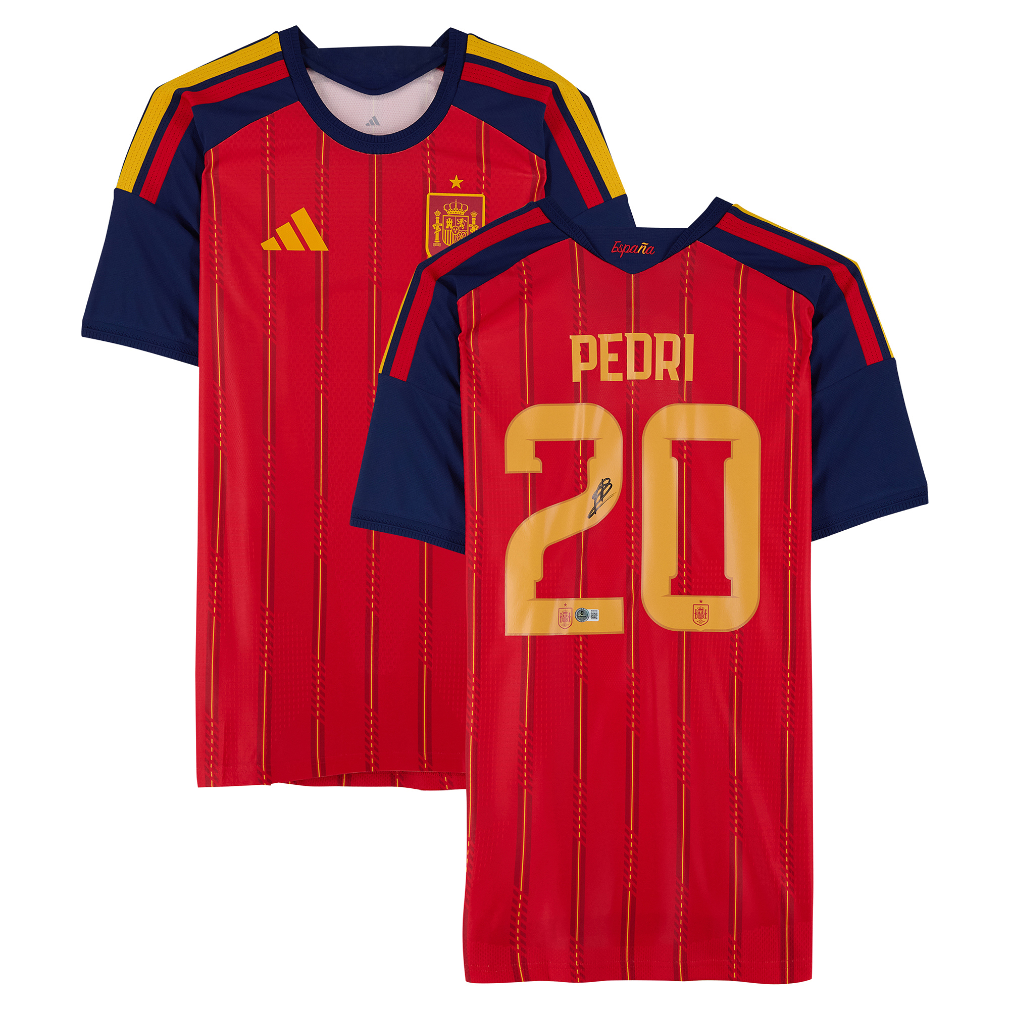 Pedri Spain National Team Autographed adidas 2026 World Cup Home Authentic Jersey