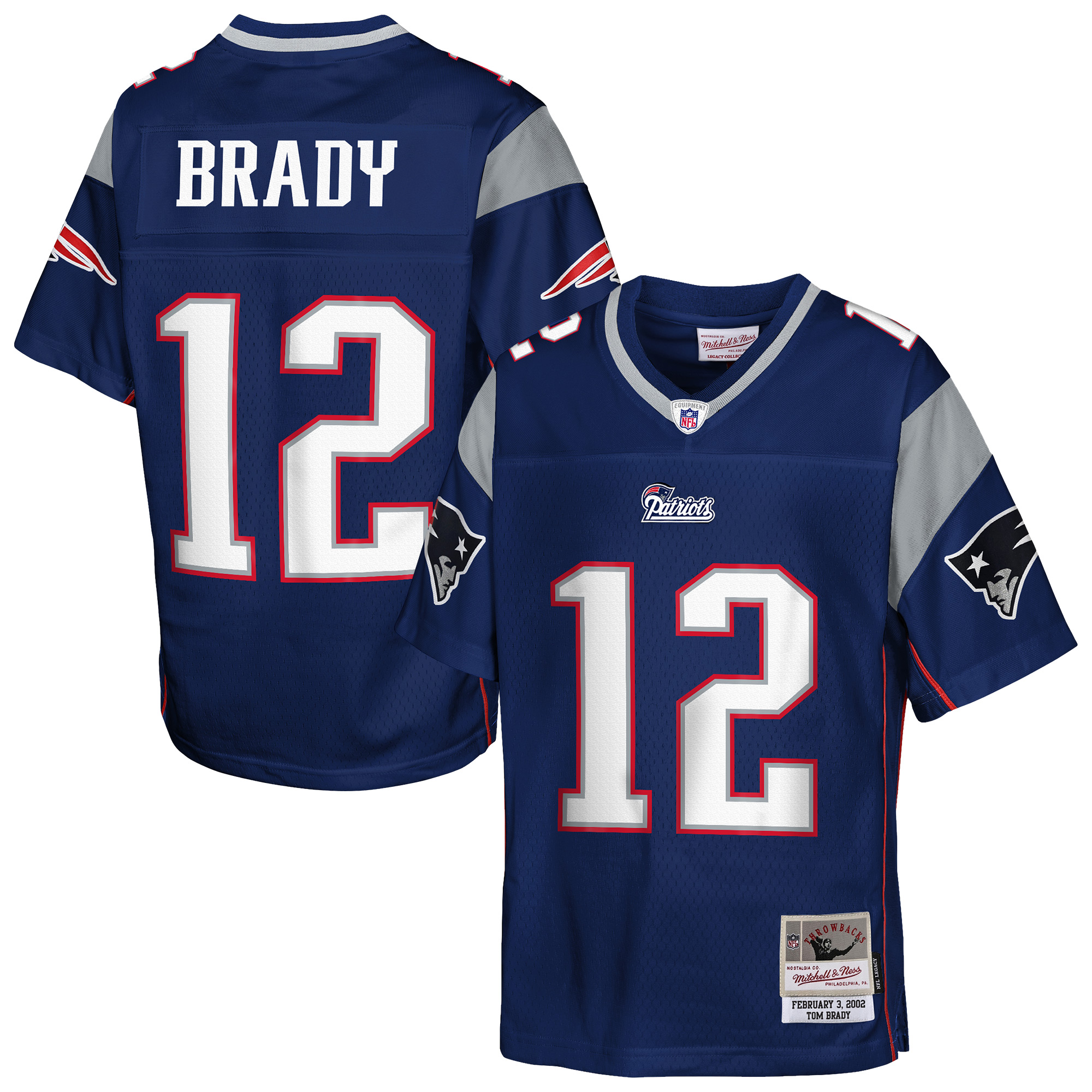 Youth Mitchell & Ness Tom Brady Navy New England Patriots Legacy Retired Player Jersey