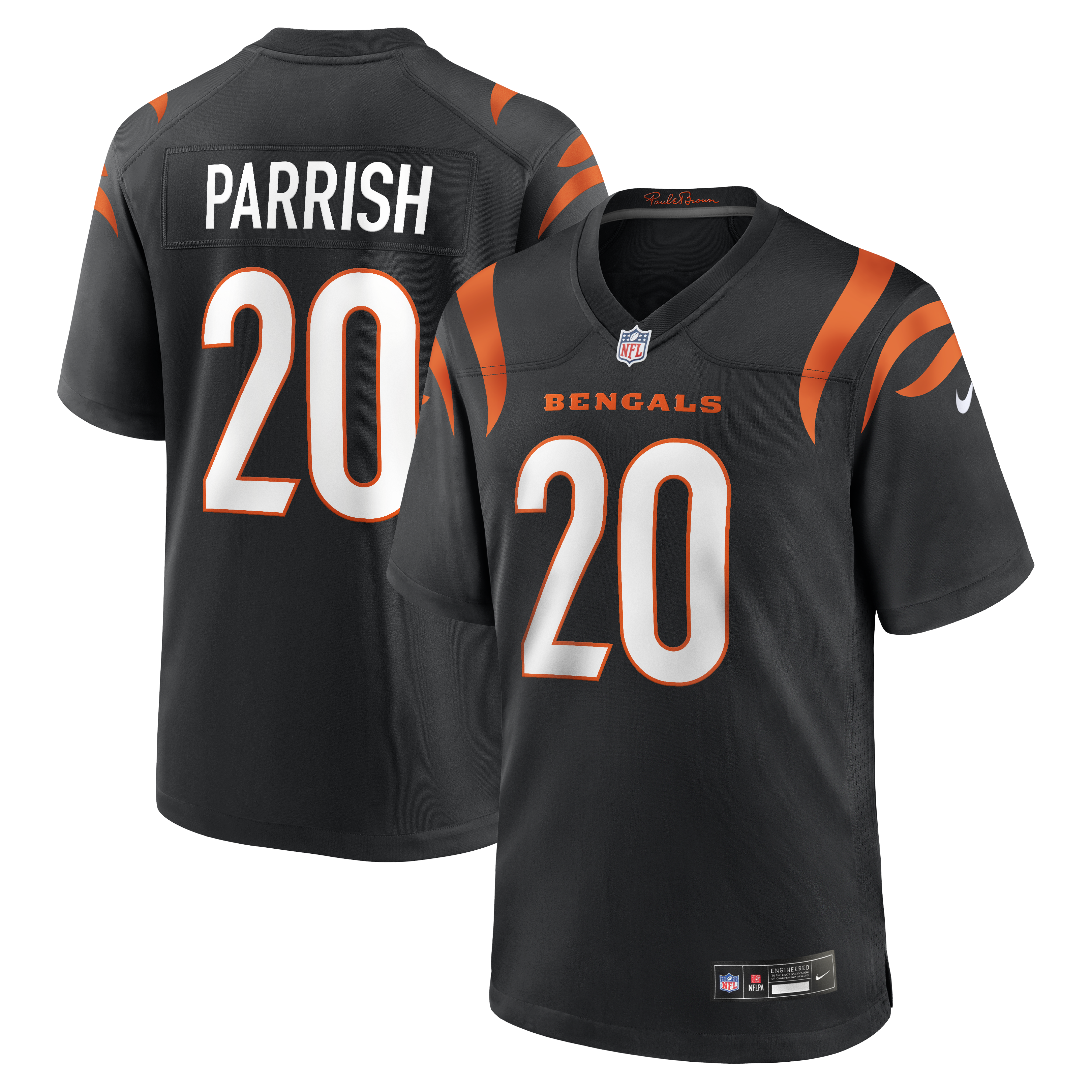 Men's Nike Lemar Parrish Black Cincinnati Bengals Team Retired Game Jersey