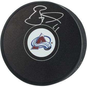 Brock Nelson Colorado Avalanche Autographed Hockey Puck