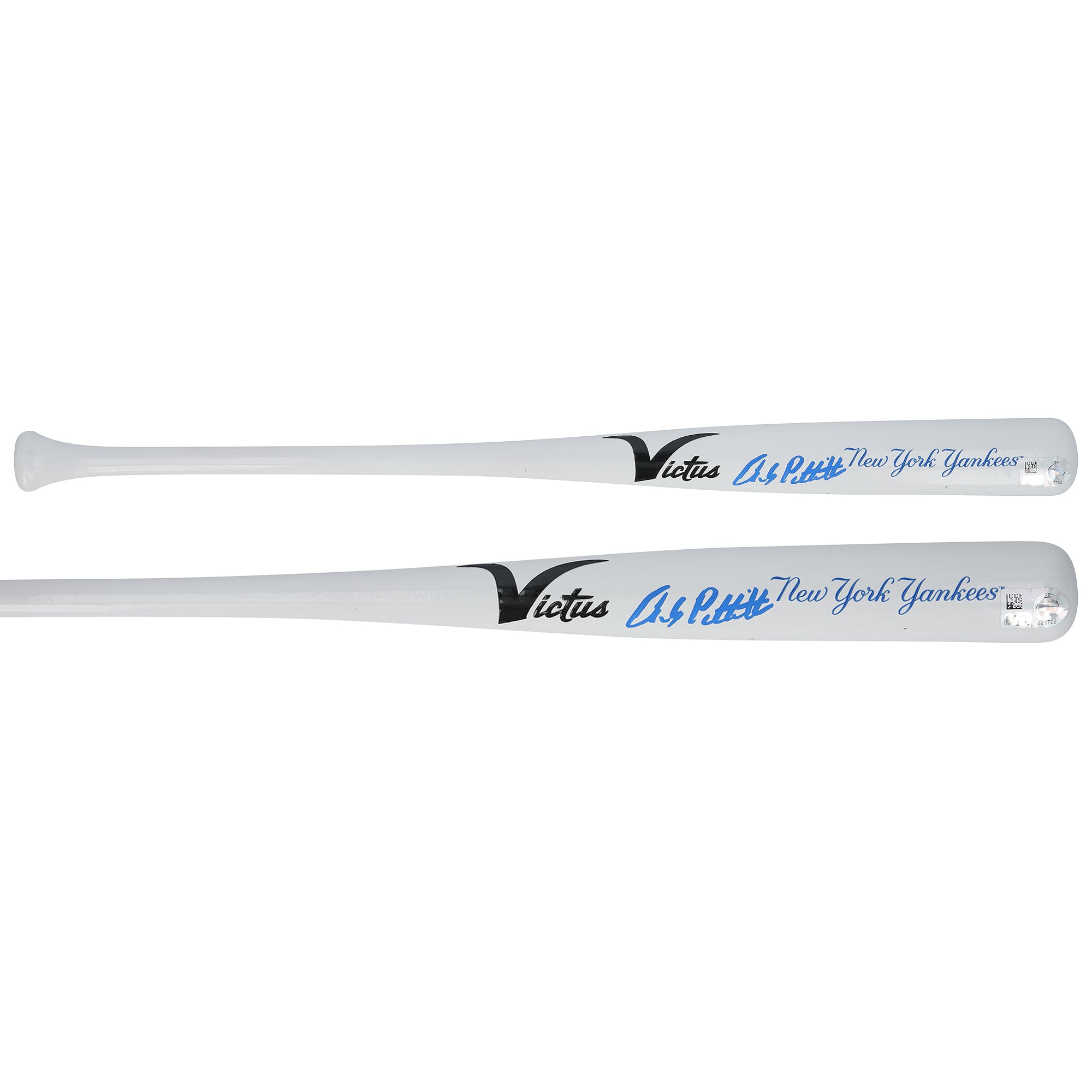 Mini mazza da baseball autografata da Andy Pettitte dei New York Yankees, modello Victus Team ID.