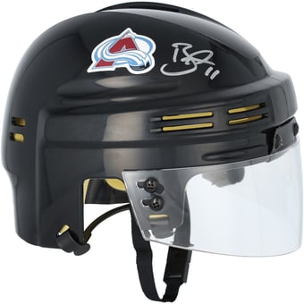 Brock Nelson Colorado Avalanche Autographed Black Mini Helmet