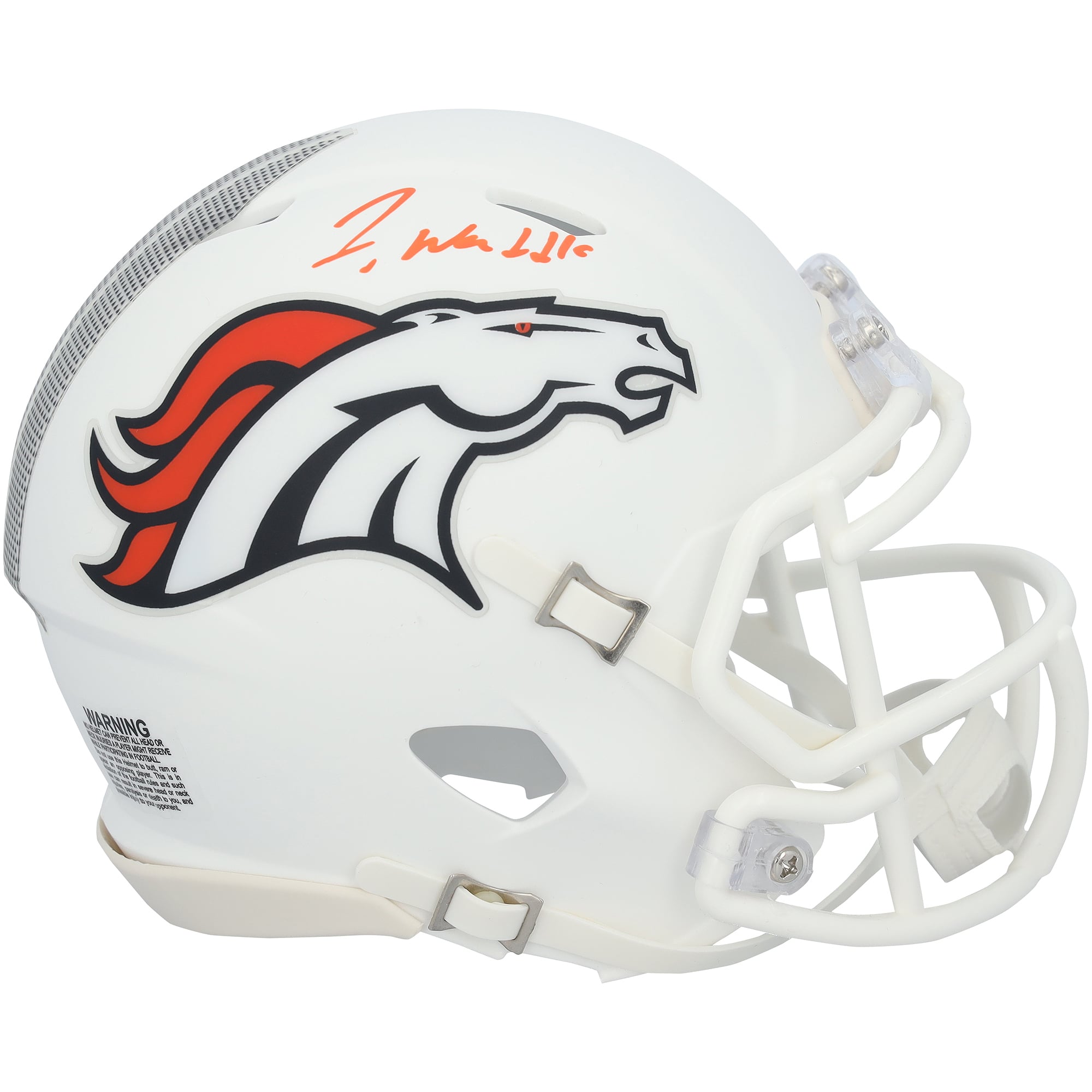 Casco mini Riddell Alternate Speed ​​2023 autografato da Jaylen Waddle dei Denver Broncos.