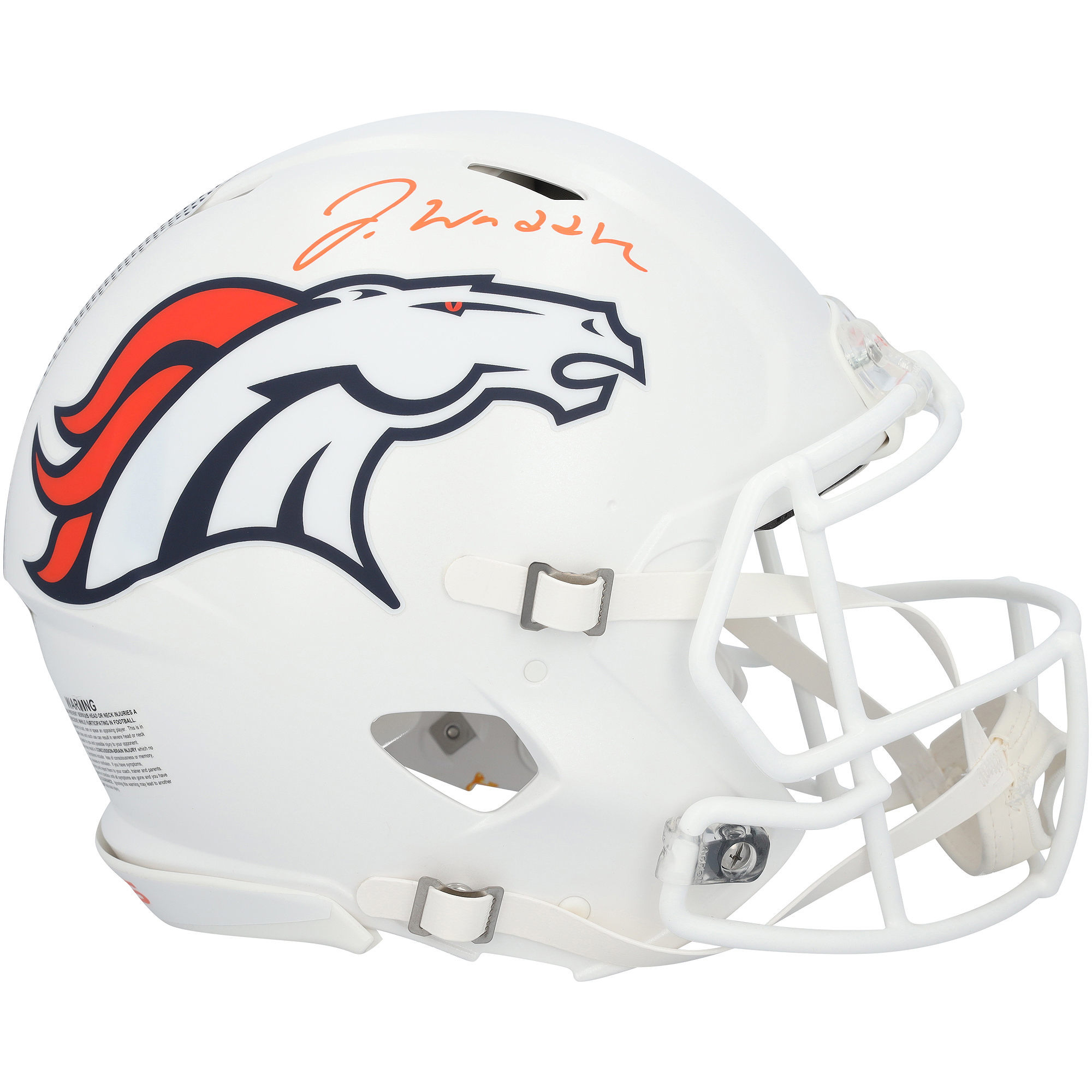 Jaylen Waddle Denver Broncos Autographed Riddell 2024 Alternate Speed Authentic Helmet