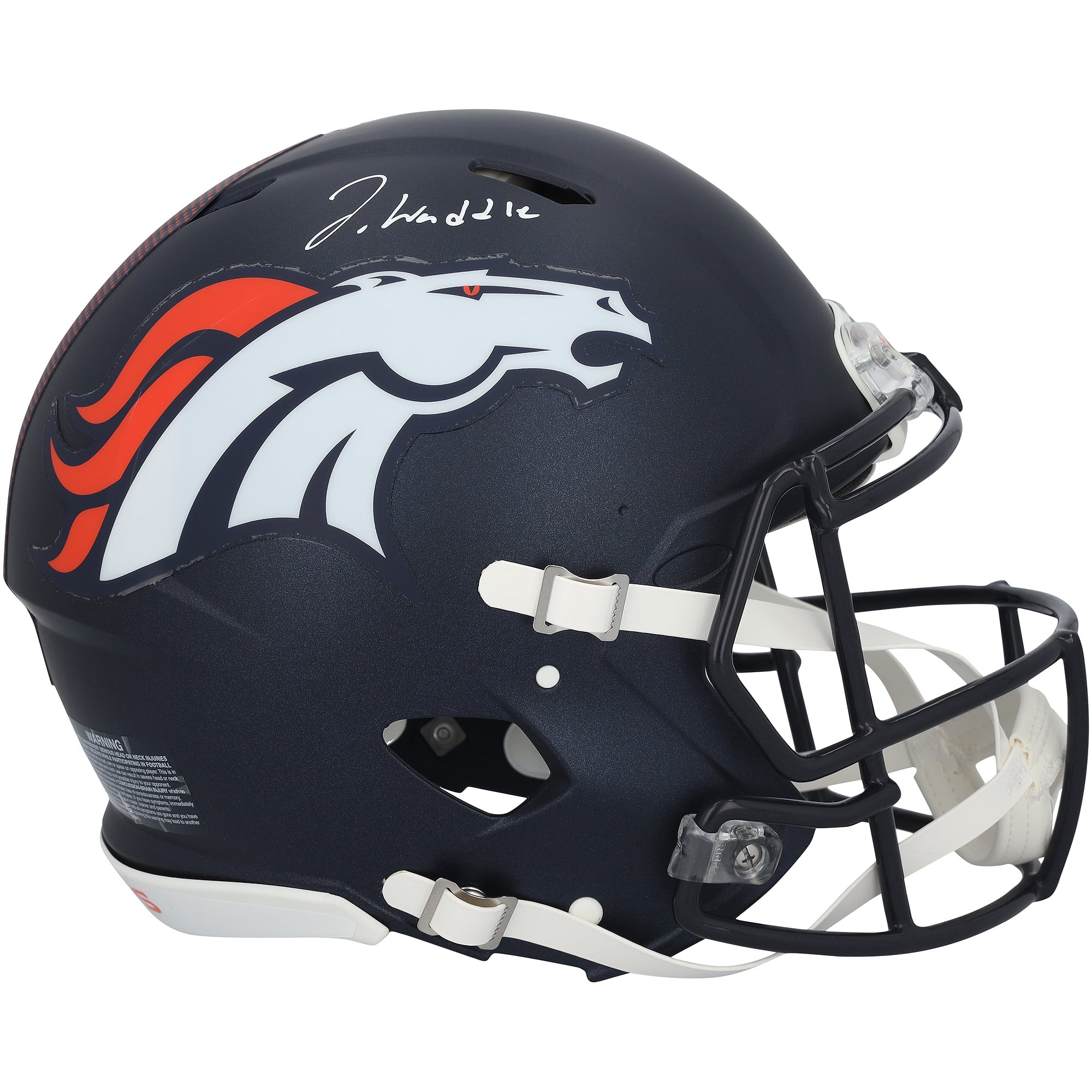 Casco autentico Riddell Speed ​​autografato da Jaylen Waddle dei Denver Broncos.