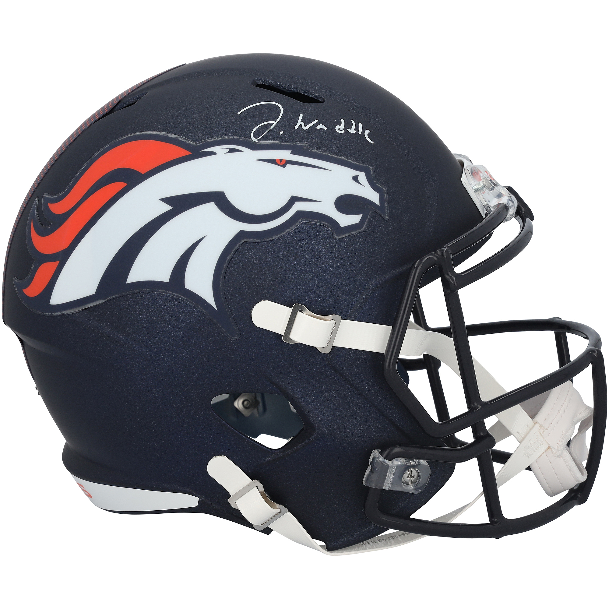 Jaylen Waddle Denver Broncos Autographed Riddell Speed Replica Helmet
