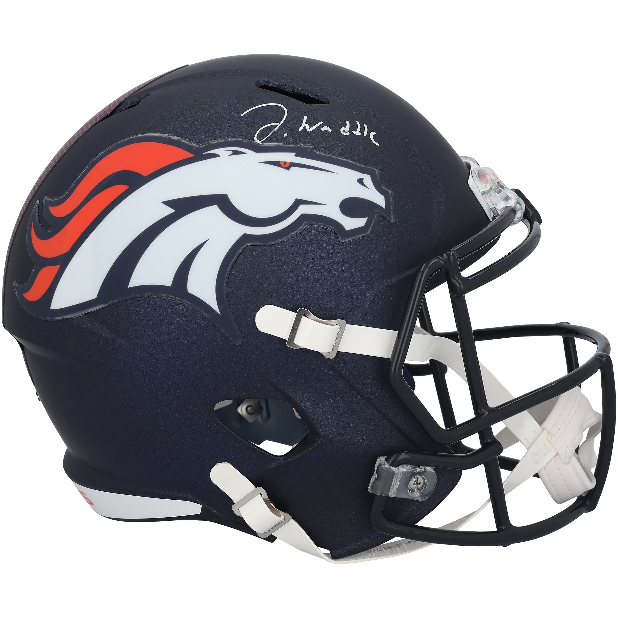 Casco replica Riddell Speed ​​autografato da Jaylen Waddle dei Denver Broncos