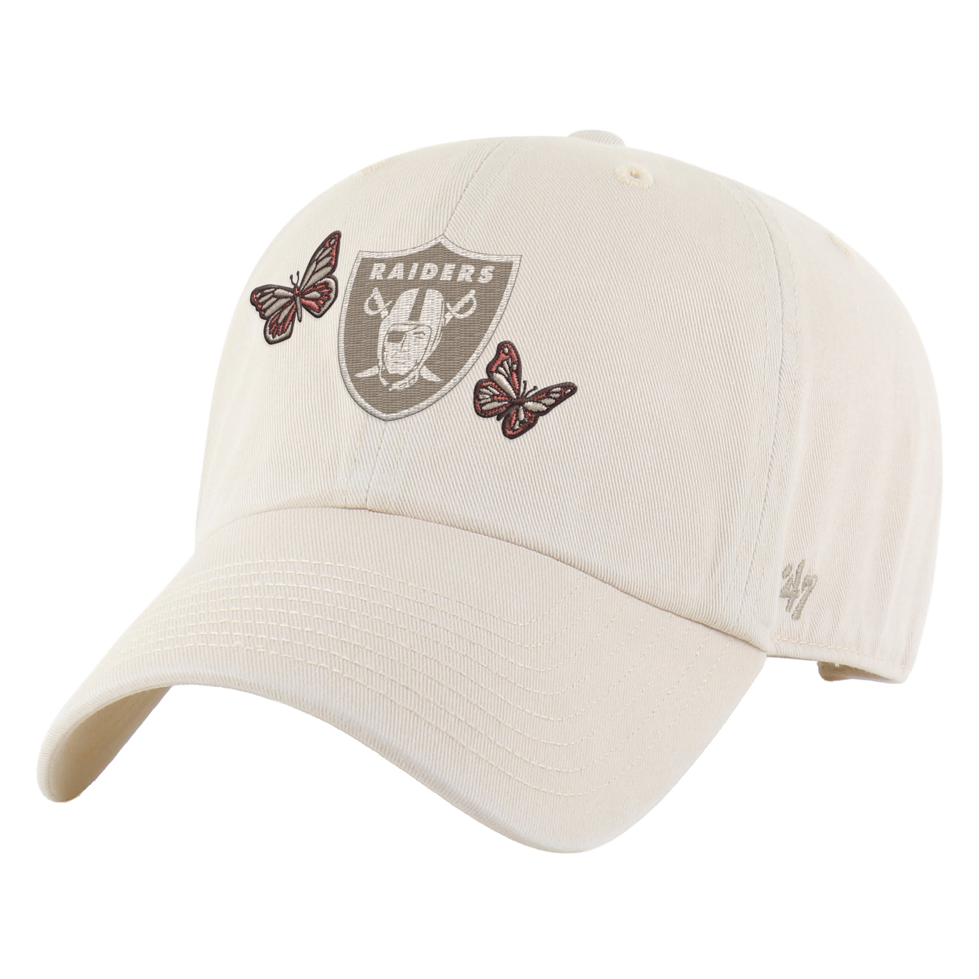 Women's '47 Natural Las Vegas Raiders Icon Clean Up Adjustable Hat