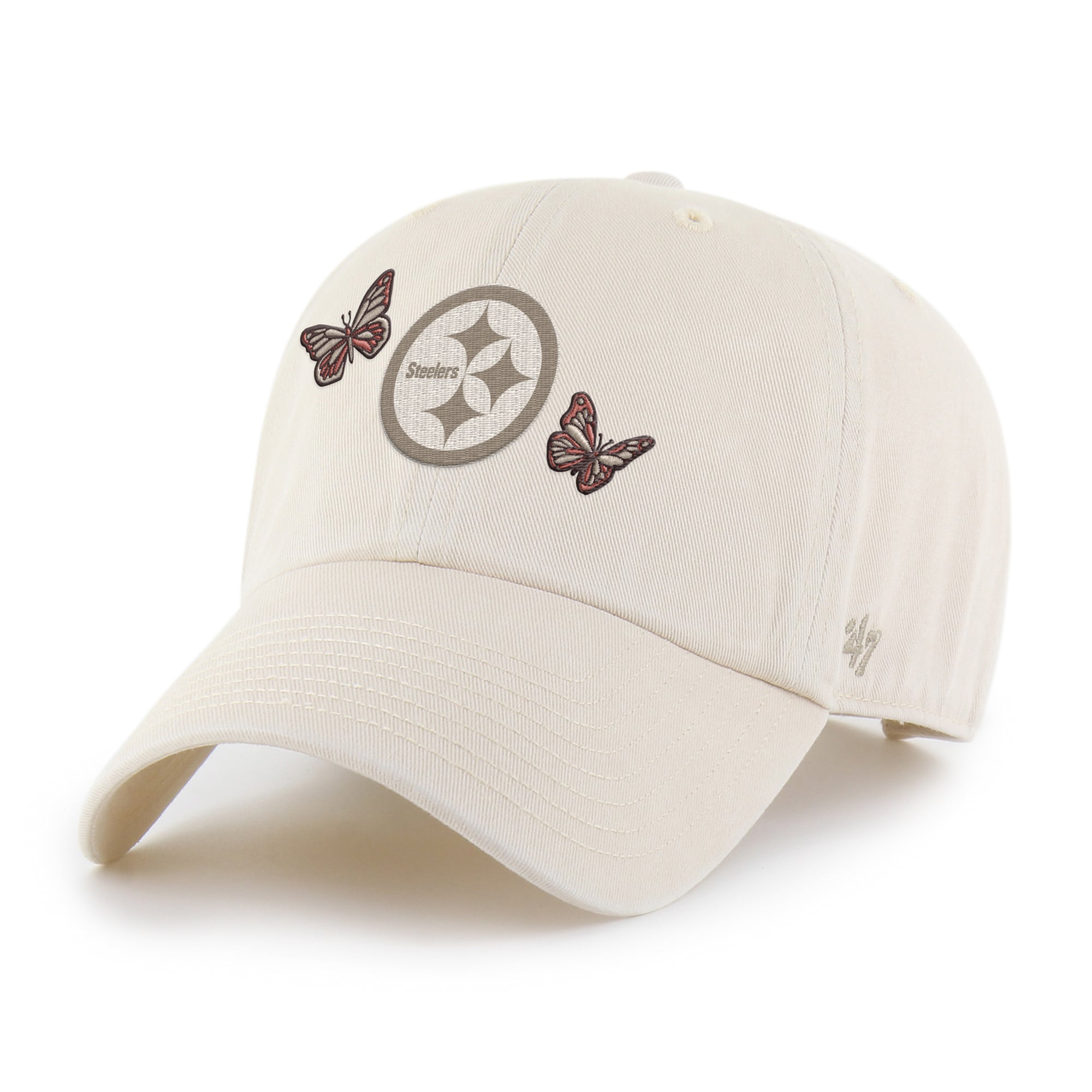 Women's '47 Natural Pittsburgh Steelers Icon Clean Up Adjustable Hat