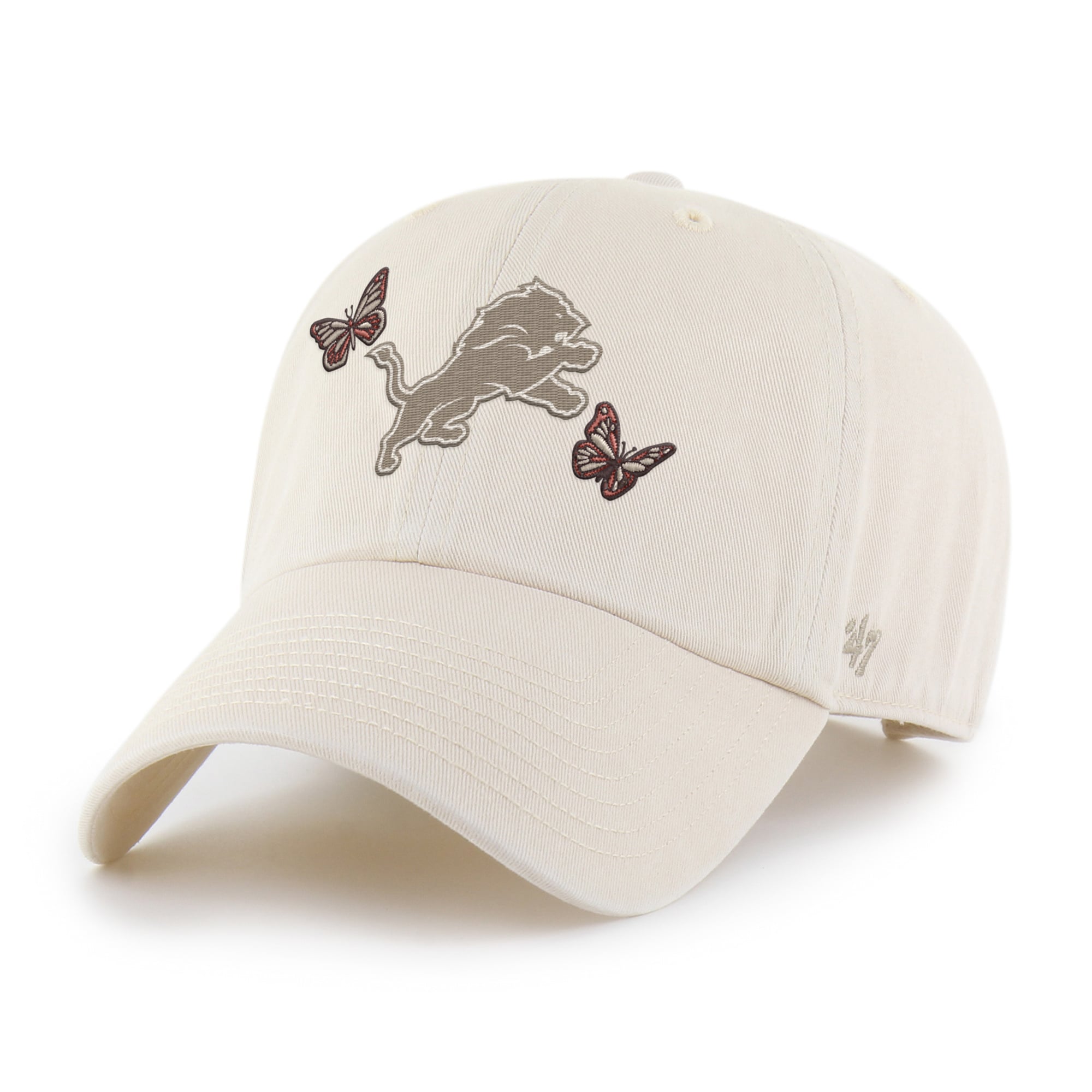 Women's '47 Natural Detroit Lions Icon Clean Up Adjustable Hat