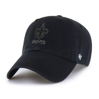 Men's '47 Black New Orleans Saints Tonal Clean Up Adjustable Hat