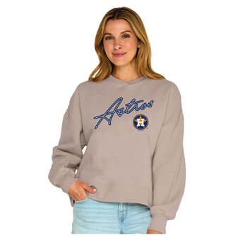 Women's Soft as a Grape  Tan Houston Astros Snuggly Sweatshirt