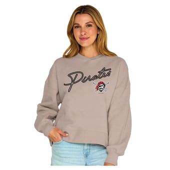 Women's Soft as a Grape  Tan Pittsburgh Pirates Snuggly Sweatshirt