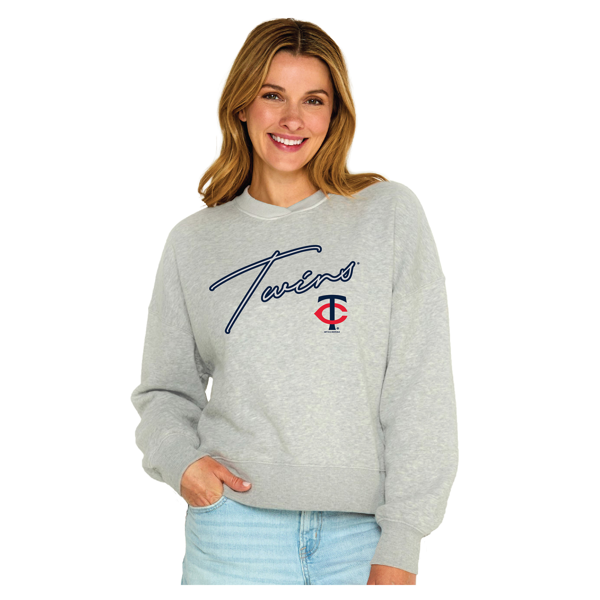 Women’s Soft as a Grape Heather Gray Minnesota Twins Snuggly Sweatshirt Women’s Soft as a Grape Heather Gray Minnesota Twins Snuggly Sweatshirt
