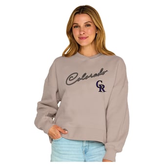 Women's Soft as a Grape  Tan Colorado Rockies Snuggly Sweatshirt