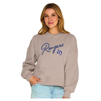 Women's Soft as a Grape  Tan Texas Rangers Snuggly Sweatshirt