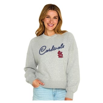 Women's Soft as a Grape  Heather Gray St. Louis Cardinals Snuggly Sweatshirt
