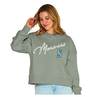 Women's Soft as a Grape  Green Seattle Mariners Snuggly Sweatshirt