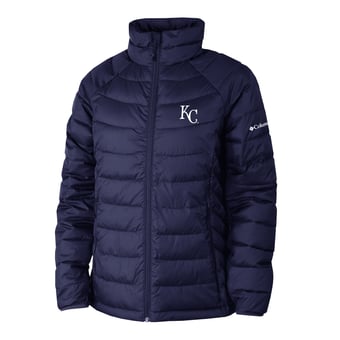 Women's Columbia Navy Kansas City Royals Powder Lite II Full-Zip Jacket