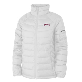 Women's Columbia White Los Angeles Angels Powder Lite II Full-Zip Jacket