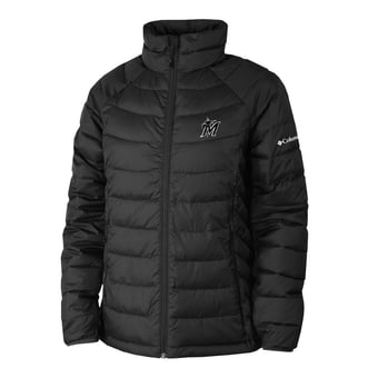 Women's Columbia Black Miami Marlins Powder Lite II Full-Zip Jacket