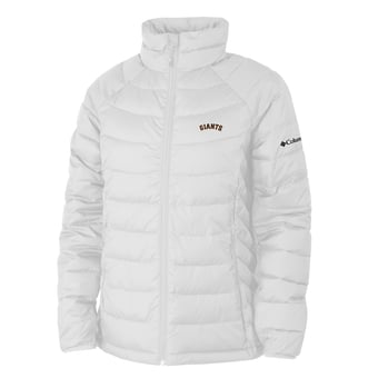 Women's Columbia White San Francisco Giants Powder Lite II Full-Zip Jacket