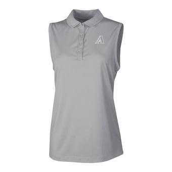 Women's Columbia Gray Arizona Diamondbacks  Ace Flair Sleeveless Tank Polo