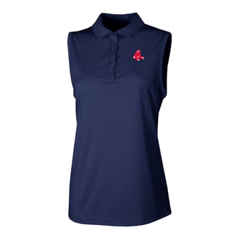 Women's Columbia Navy Boston Red Sox  Ace Flair Sleeveless Tank Polo