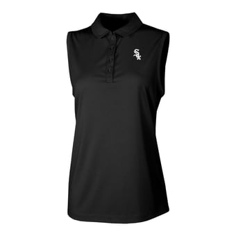 Women's Columbia Black Chicago White Sox  Ace Flair Sleeveless Tank Polo