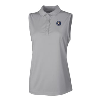 Women's Columbia Gray Houston Astros  Ace Flair Sleeveless Tank Polo