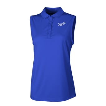 Women's Columbia Royal Kansas City Royals  Ace Flair Sleeveless Tank Polo
