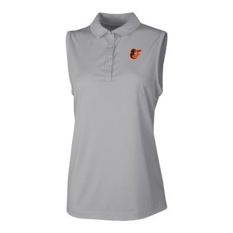 Women's Columbia Gray Baltimore Orioles  Ace Flair Sleeveless Tank Polo