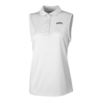 Women's Columbia White San Francisco Giants  Ace Flair Sleeveless Tank Polo