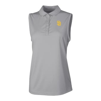 Women's Columbia Gray San Diego Padres  Ace Flair Sleeveless Tank Polo