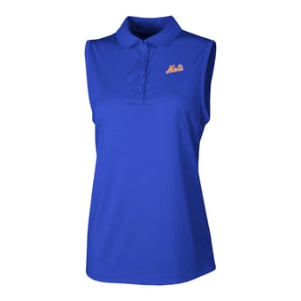 Women's Columbia Royal New York Mets  Ace Flair Sleeveless Tank Polo