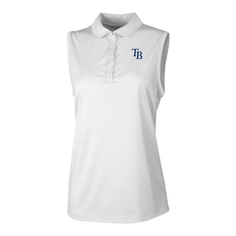 Women's Columbia White Tampa Bay Rays  Ace Flair Sleeveless Tank Polo