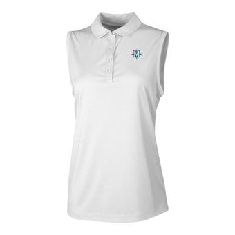Women's Columbia White Seattle Mariners  Ace Flair Sleeveless Tank Polo