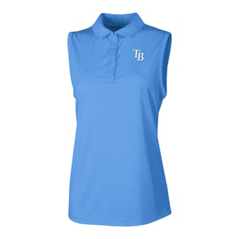 Women's Columbia Light Blue Tampa Bay Rays  Ace Flair Sleeveless Tank Polo
