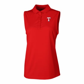 Women's Columbia Red Texas Rangers  Ace Flair Sleeveless Tank Polo
