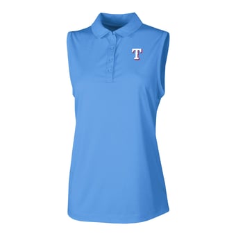 Women's Columbia Light Blue Texas Rangers  Ace Flair Sleeveless Tank Polo