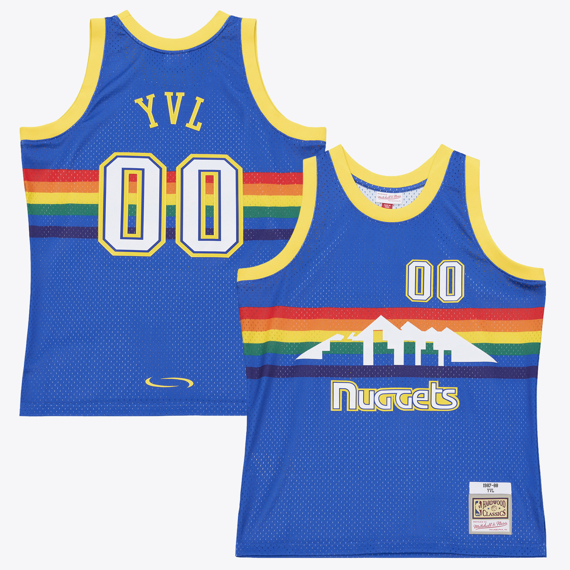 Men's Mitchell & Ness x Playboi Carti Royal Denver Nuggets 1987-88 Swingman Jersey