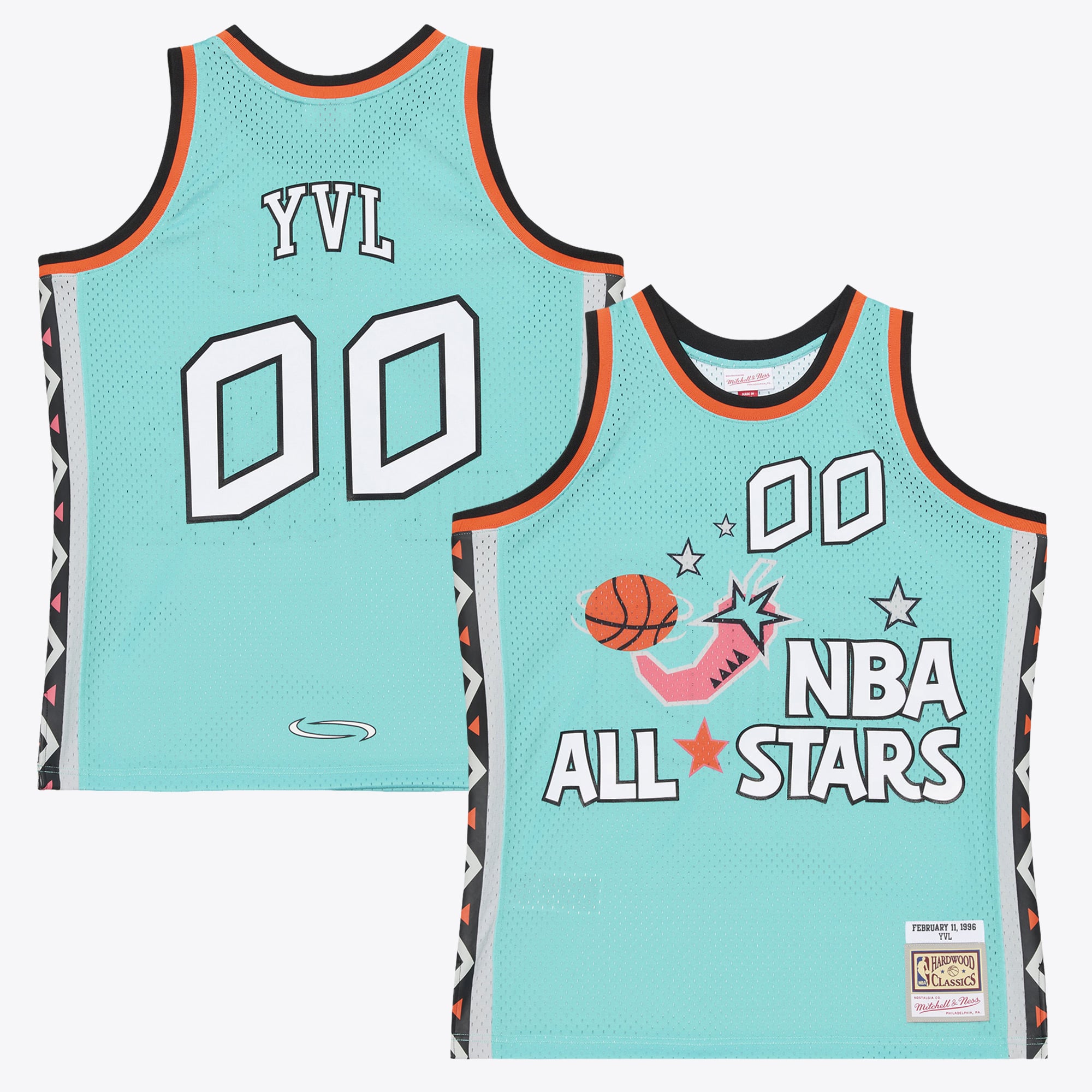 Men's Mitchell & Ness x Playboi Carti Teal 1996 NBA All-Star Game Swingman Jersey